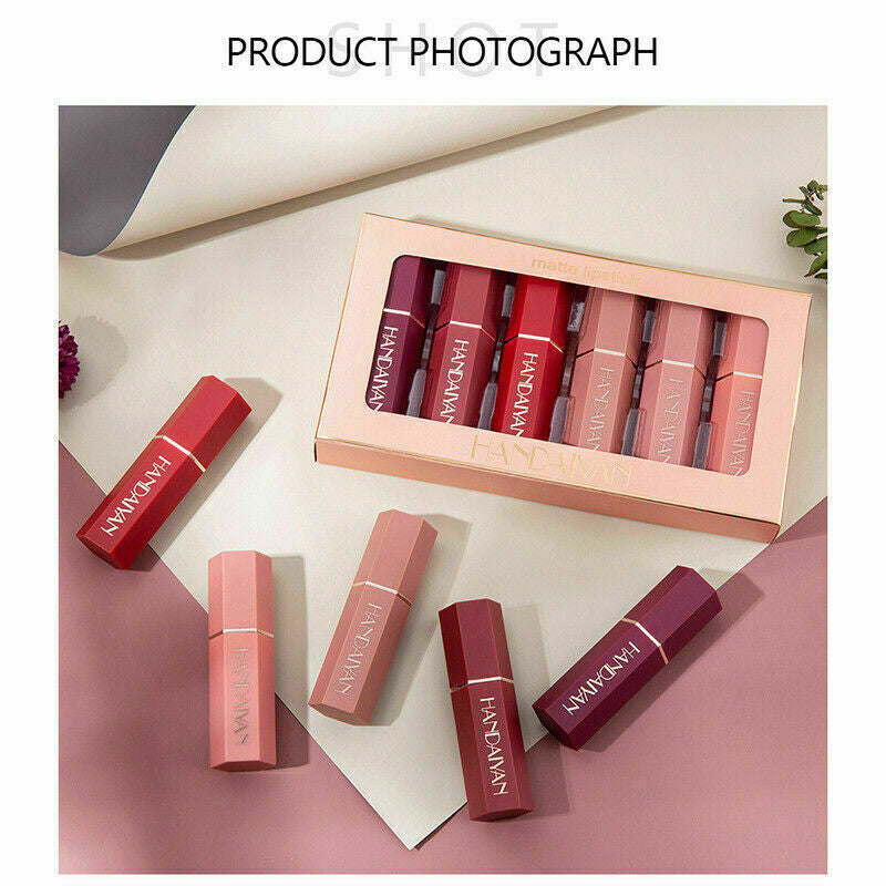 Long Lasting Glazed Matte Liquid Lipstick 6 pc Set