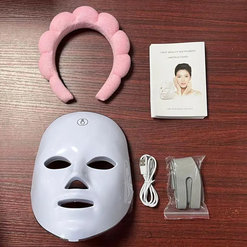 USB Rechargeable Facial Mask, 7 Colour Led Facial Light