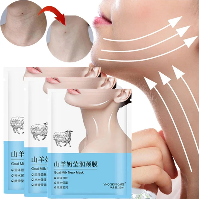 Goat Milk Neck Mask - Collagen Firming Anti-Wrinkle, Anti-Aging 