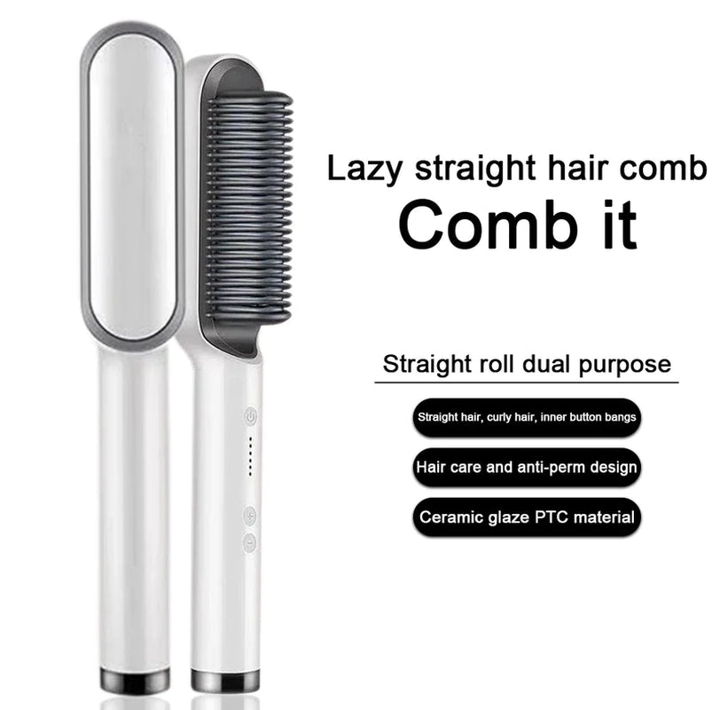 Hot Comb Hair Straightener Brush 