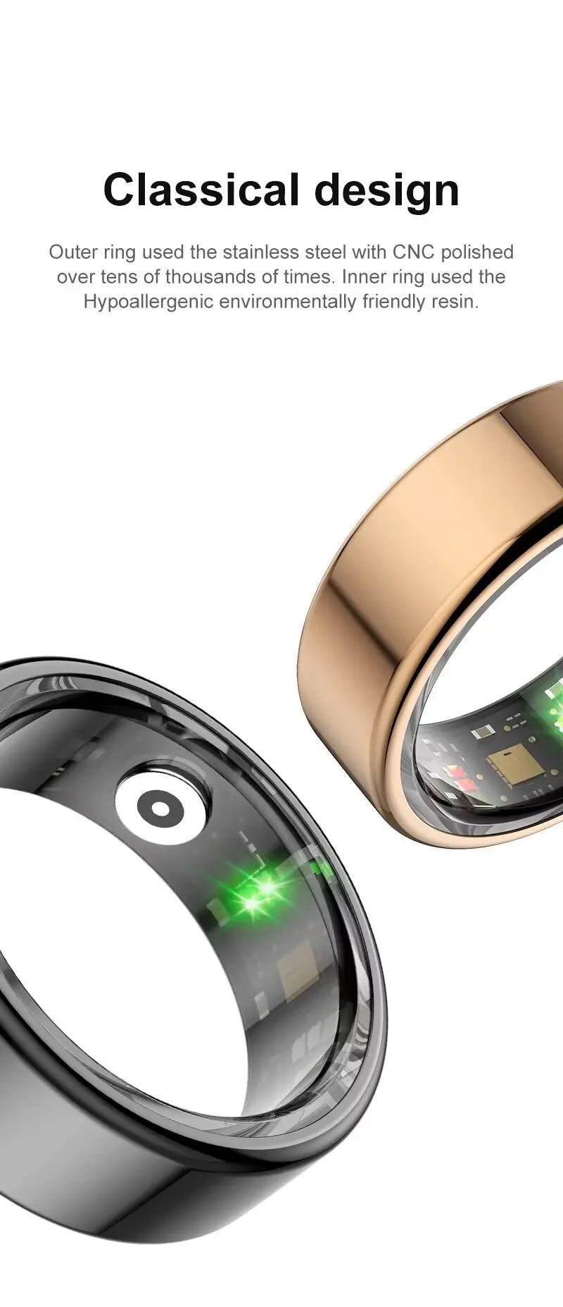 Smart Ring 2024 - Health Monitoring Multifunction Ring