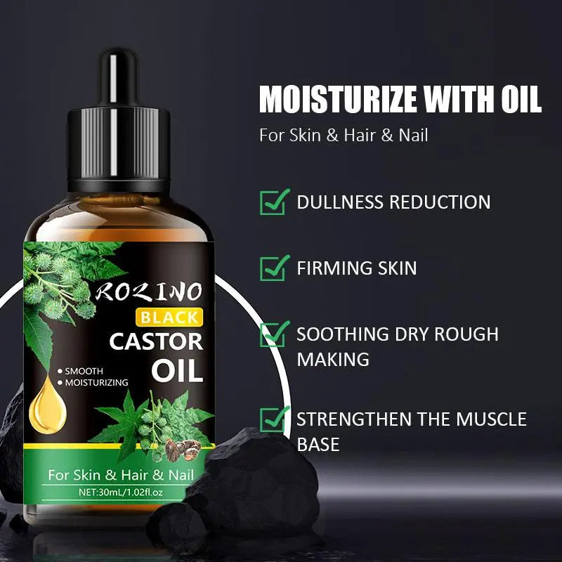 30Ml Black Castor Oil, Deeply Moisturising Skincare Oil