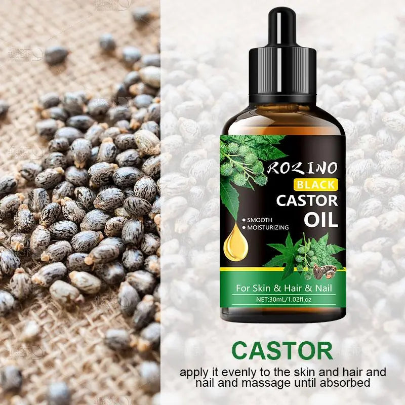 30Ml Black Castor Oil, Deeply Moisturising Skincare Oil