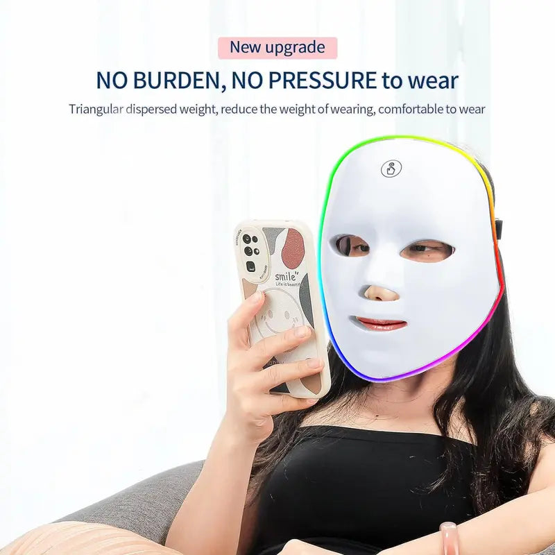 USB Rechargeable Facial Mask, 7 Colour Led Facial Light