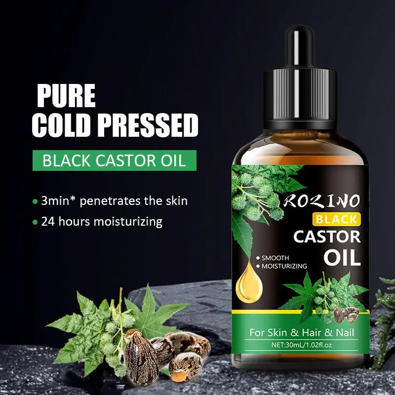 30Ml Black Castor Oil, Deeply Moisturising Skincare Oil