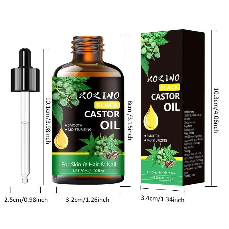 30Ml Black Castor Oil, Deeply Moisturising Skincare Oil