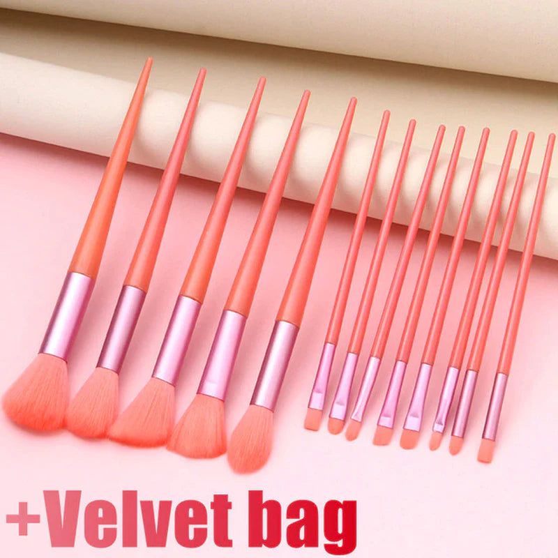 13Pcs Soft Fluffy Makeup Brush Set (Multiple Colour Options) 