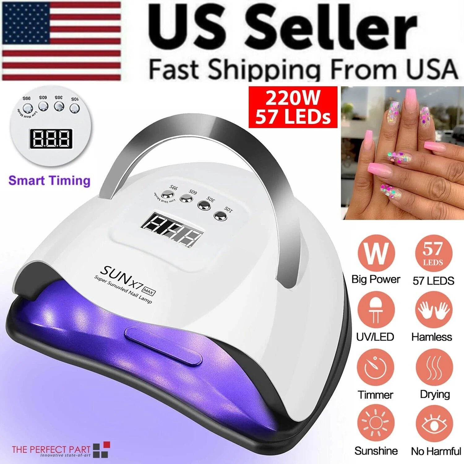 220W UV Nail Polish/Gel Curing Machine 