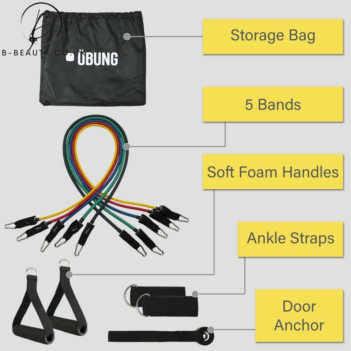 Resistance Bands- 11PC Set