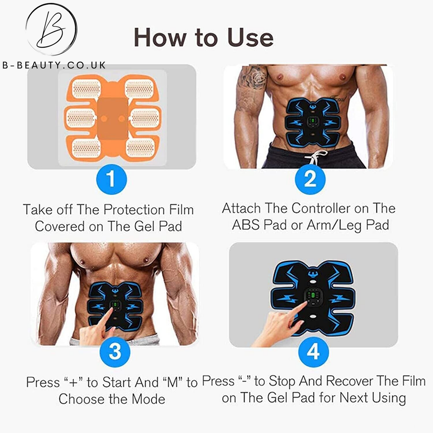 Rechargeable Abdominal Muscle Stimulator / ABS Trainer 