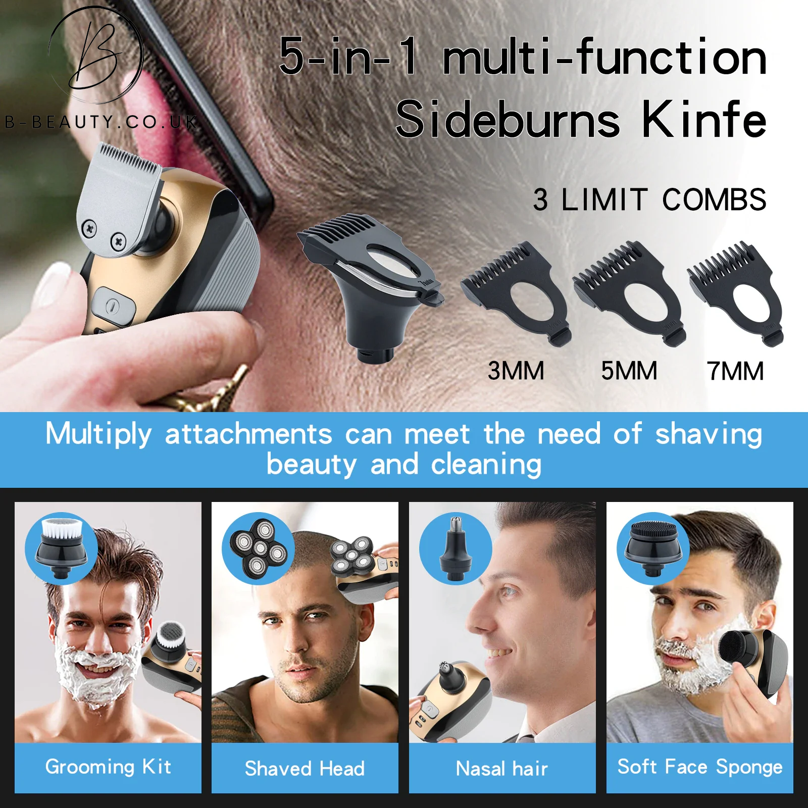 4D Rotary Electric Shaver/Beard Trimmer 