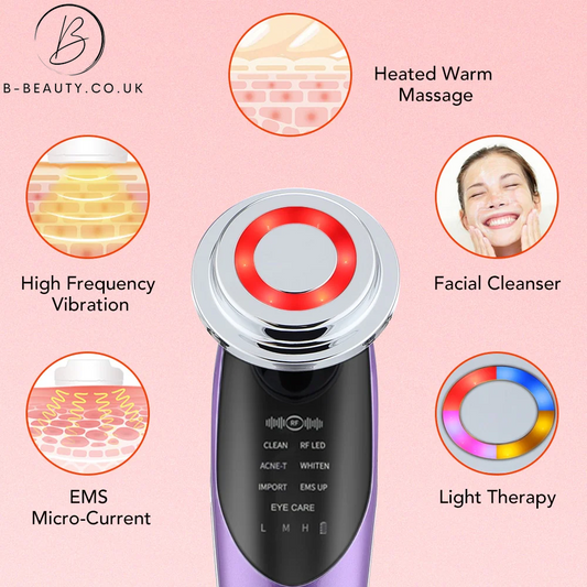 7 in 1 EMS RF Microcurrent Skin Rejuvenation Facial Massager 