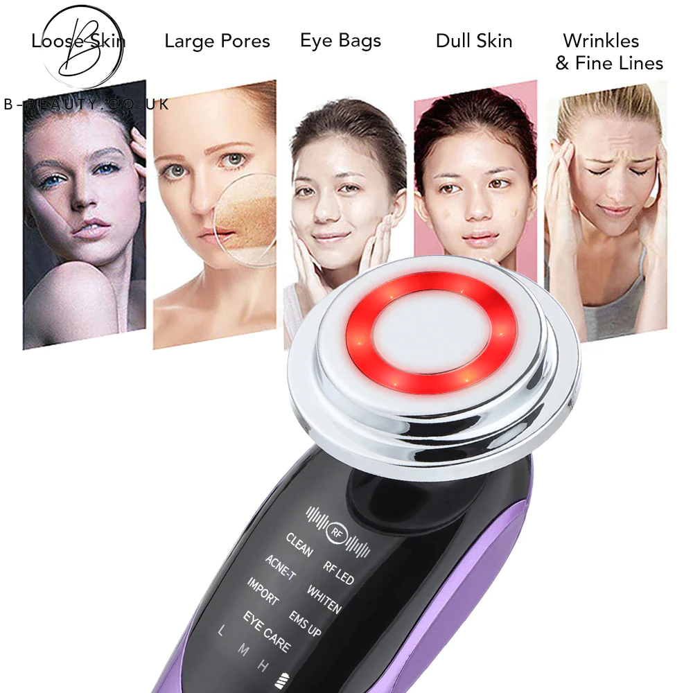 7 in 1 EMS RF Microcurrent Skin Rejuvenation Facial Massager 