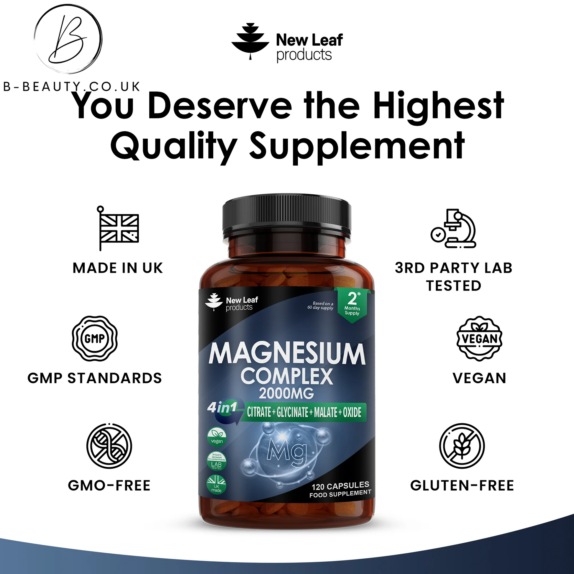 Magnesium Complex 4-In-1 2000Mg High Strength Capsules