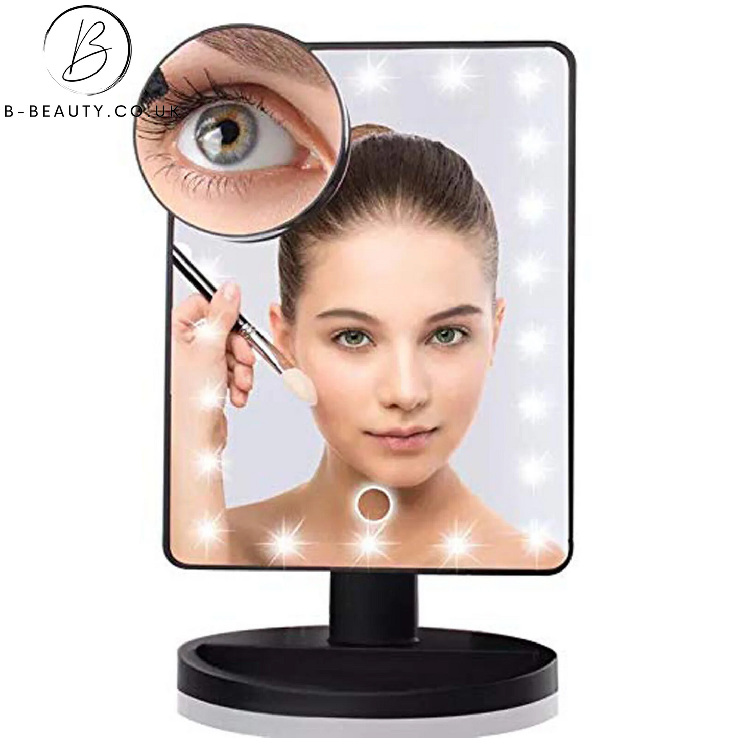 22 LED 10X MAGNIFYING TOUCH SCREEN LIGHT VANITY MIRROR