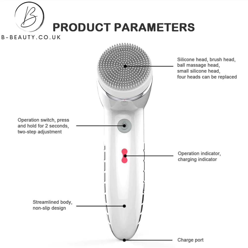 4 in1 Sonic Vibration Face Cleaning Massager