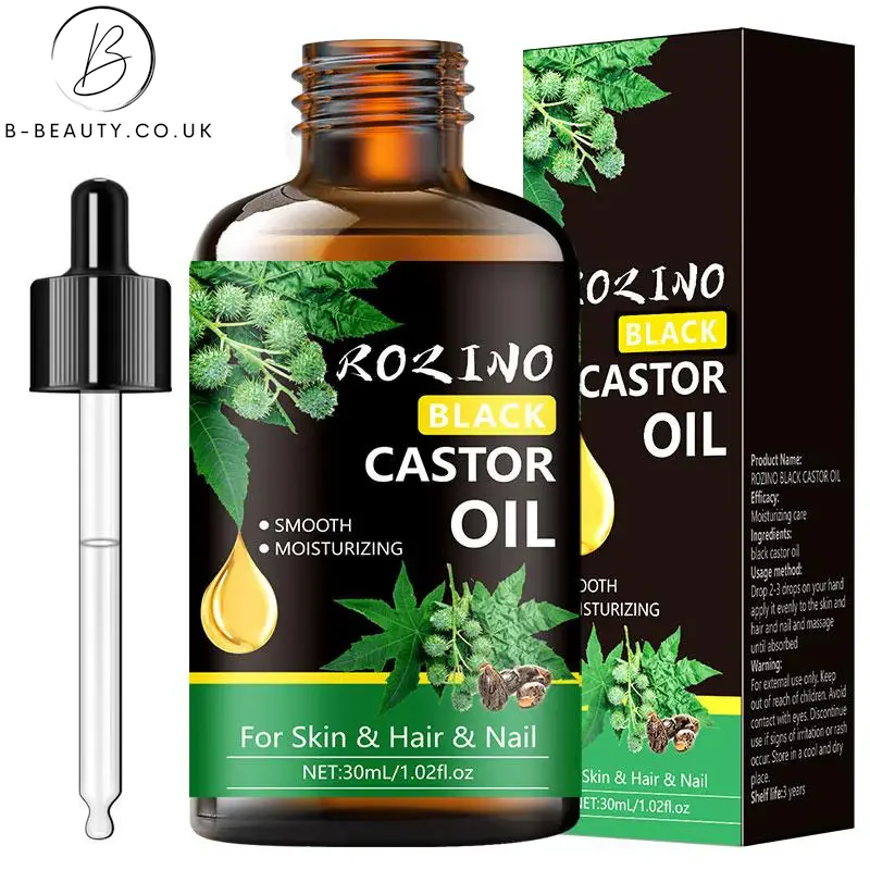 30Ml Black Castor Oil, Deeply Moisturising Skincare Oil